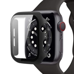 Full Face 360 Πλαστική Θήκη με Τζαμάκι για Apple Watch 49 mm - Μαύρο - Image 3