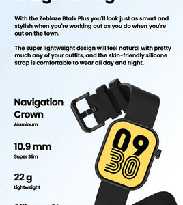ZEBLAZE Btalk Plus Smartwatch με Λειτουργία Bluetooth Κλήσεων, 2.03" IPS, IP68 - Μαύρο - Image 7