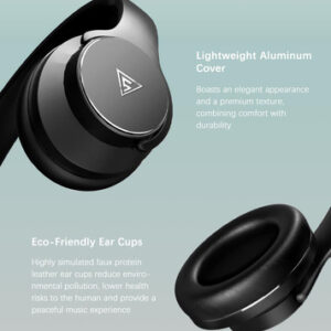 DOQAUS Headphones DESIGN 1 Ασύρματα & Ενσύρματα Bluetooth 5.3 - Μαύρο/Καφέ dm - Image 7
