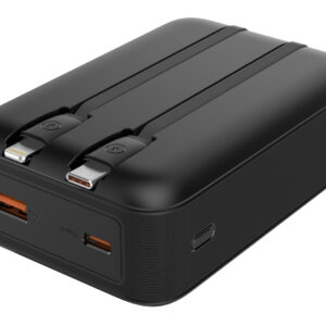 POWERTECH power bank PT-1504 με Καλώδια & Οθόνη, 20000mah, 22.5W, μαύρο - Image 3