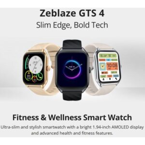 ZEBLAZE Smartwatch GTS 4, Heart Rate, 1.94" AMOLED, IP68, Mαύρο - Image 4