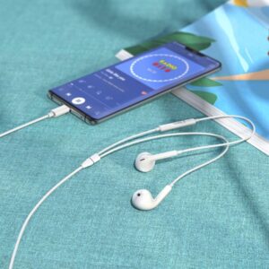 Hoco M101 Max Earbuds Handsfree Ακουστικά Type C - White - Image 3