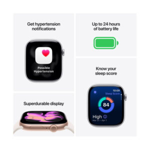 Apple Watch Series 11 GPS + Cellular 42mm Silver Aluminium Case with Purple Fog Sport Band - S/M - Image 4