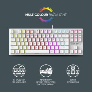 ARMAGGEDDON - NEO Mechanical Keyboard, White, Linear Red Switches, MKA-2C NEO MKA-2C-NWL - Image 4