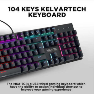 ARMAGGEDDON Psycheagle Gaming Mechanical Keyboard με Custom Blue διακόπτες και RGB φωτισμό (Αγγλικό US)  MKA-7C - Image 4
