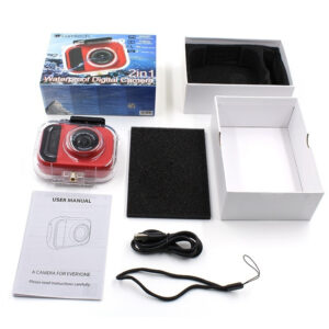 LAMTECH 2in1 Αδιάβροχη Action Camera FHD (1080p) με Οθόνη 2”, Κόκκινη LAM111993 - Image 5