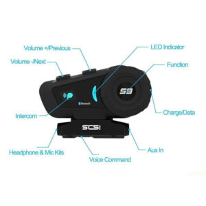 SCSETC Ενδοεπικοινωνία Μηχανής με Bluetooth, Εως 6 αναβάτες, 500m Εμβέλεια, SCS-S9DM - Image 5