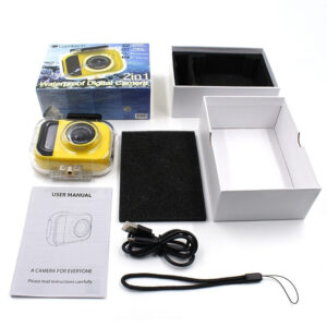 LAMTECH 2in1 Αδιάβροχη Action Camera FHD (1080p) με Οθόνη 2'' , Κίτρινη, LAM112013 - Image 5
