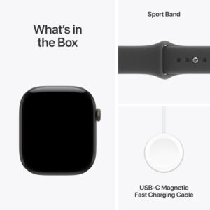 Apple Watch Series 12 Aluminium 42mm (Black Aluminium with Black Sport Band) 196328MS - Image 6