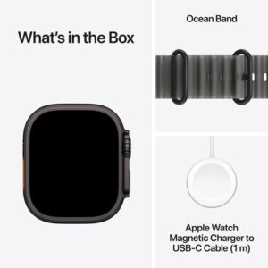 Apple Watch Ultra 4 GPS + Cellular 49mm (Black Titanium Case Translucent Black Ocean Band) (196303MS) - Image 4