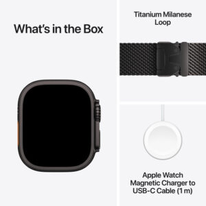 Apple Watch Ultra 4 GPS + Cellular 49mm (Black Titanium Case Black Titanium Milanese Loop) 196302MS - Image 4